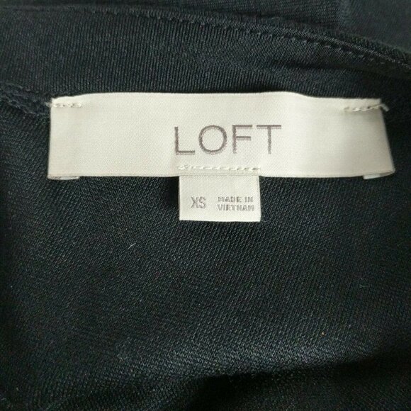 Loft Black Bodycon Dress XS Boat Neck - Picture 3 of 4